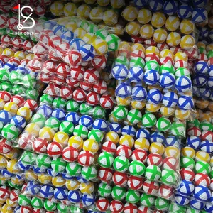 كرات لعبة غولف متعددة الألوان للتقطيع ألعاب خارجية للأطفال كرة لاصقة من البلاستيك للجولف كرات سهام لاصقة