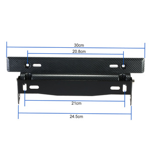 Soporte Universal para Matrícula de <span class=keywords><strong>Coche</strong></span> con Aspecto de Fibra de Carbono, Estilo Racing, Ángulo Ajustable, Soporte de Montaje Desplazable, Modificación DIY - Product Image 2