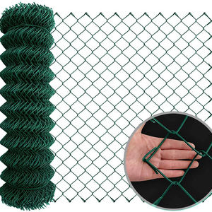 Valla de eslabones de cadena para exteriores, rollo de esgrima para jardín, malla de acero galvanizado de PVC verde y negro, valla de malla de alambre de ciclón de 1,5mm a 4,0mm de espesor - Product Image 1