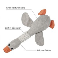 Juguete de Peluche para Perro Pawstar con Sonido de Ganso y Pato, Doble Sonido, Cuerpo Plano y Ancho, Interactivo, para Masticar, 3 Colores, Venta al por Mayor, Personalizable