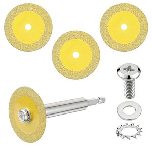 Lame de coupe diamantée pour outil rotatif, lame de scie circulaire pour mini-perceuse <span class=keywords><strong>Dremel</strong></span>, mandrin pour couper le bois, la pierre, le <span class=keywords><strong>plastique</strong></span> - Product Image 3