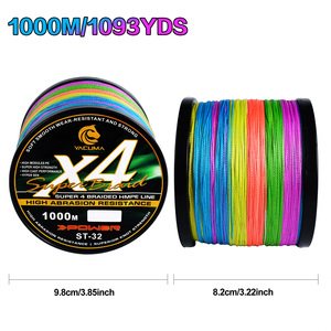Ligne de pêche flottante tressée 4 brins YACUMA 1000M, ultra résistante en PE, lancer fluide, accessoires de pêche <span class=keywords><strong>pour</strong></span> achigan, <span class=keywords><strong>truite</strong></span>, carpe, lac et mer - Product Image 3