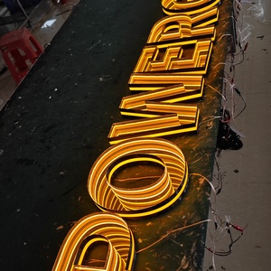 Quảng cáo ngoài trời cửa hàng Logo 3D Acrylic thư ánh sáng kim loại kinh doanh kỹ thuật số dấu hiệu điện tử tùy chỉnh LED chiếu sáng dấu hiệu ánh sáng - Product Image 5