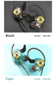 <span class=keywords><strong>QKZ</strong></span> AK3 FiLe casque dans l'oreille Subwoofer moniteur en ligne écouteurs dynamique téléphone filaire écouteurs - Product Image 2