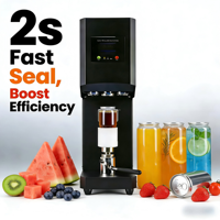 Machine de scellage rotative semi-automatique DEEPACK pour pots en plastique, avec levage manuel, pour l'emballage alimentaire et les snacks