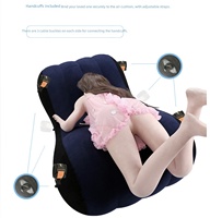 Canapé gonflable pour couples Kamasutra, oreiller en forme de S, poignées double face, accoudoirs sensuels, matelas de soutien pour positionnement