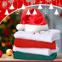 Ensembles de serviettes de Noël 100% coton en gros Serviettes de plage rondes douces avec fonction de séchage rapide pour les essuie-mains de voyage dans des boîtes-cadeaux