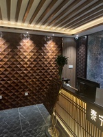 Panneau mural en bois massif 3D, carrelage en bois massif véritable, revêtement mural intérieur pour la rénovation des murs de la maison