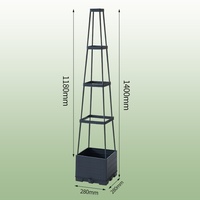 P465 Bac de culture pour plantes grimpantes, pot combiné extérieur pour balcon, pot de culture de légumes, bac de plantation pour plantes vertes