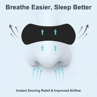 Bandes nasales jetables noires élastiques respirantes personnalisées en gros pour une meilleure respiration et un sommeil amélioré