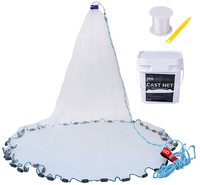 Nasse de pêche professionnelle, filet de lancer à affoulement rapide en monofilament, optimisée pour le mulet et le shad, lest robuste