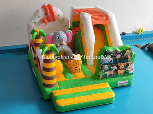 Trampoline gonflable Combo Animal Jungle Bounce House Bouncer Slide Gonflable Kids Air Bouncer Slide Castle Barrier - Product Image 3