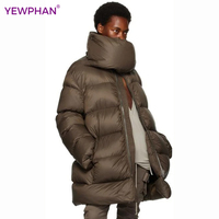 Fournisseur Professionnel Blouson Doudoune Homme Marron en Duvet de Canard, Mi-Cuisse, Style Urbain