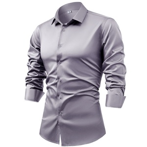 <span class=keywords><strong>Camicia</strong></span> da <span class=keywords><strong>uomo</strong></span> in raso di seta a maniche lunghe da <span class=keywords><strong>uomo</strong></span> <span class=keywords><strong>camicia</strong></span> Casual <span class=keywords><strong>Button</strong></span>-<span class=keywords><strong>down</strong></span> - Product Image 2