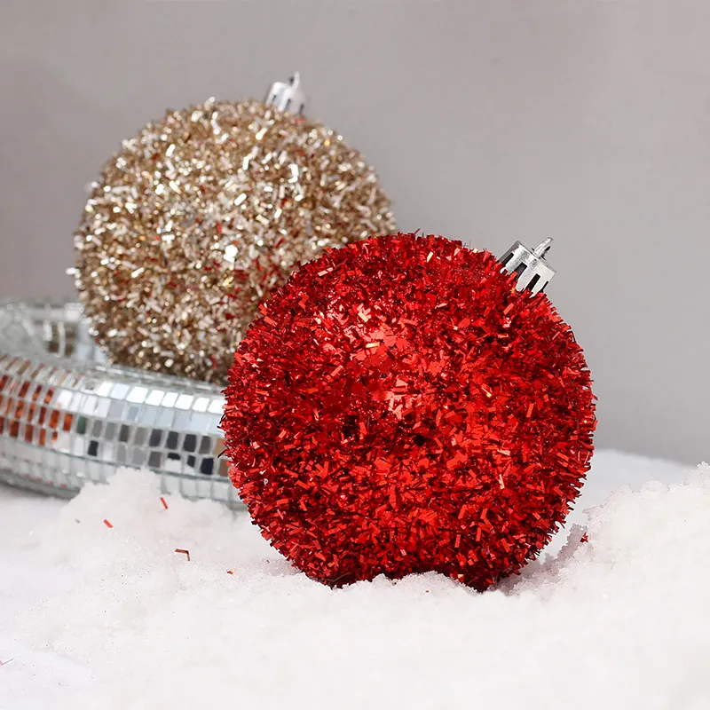 Новинка 2021, рождественские украшения Amazon, украшение для новогодней елки, шар с блестками, Рождественский кулон на заказ