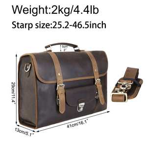 Tiding Custom Men Business Genuine Cow Leather Laptop Bag Briefcase <strong>Convertible</strong> <strong>Backpack</strong> - Product Image 2