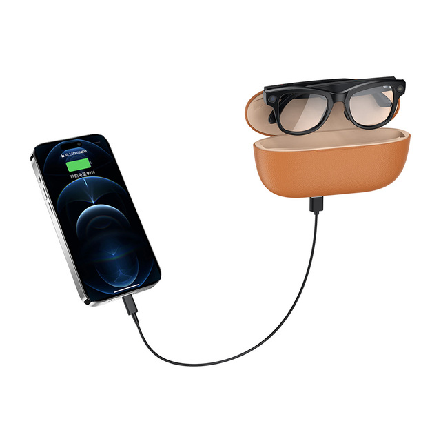 M02 Smart Glasses With 8MP Camera AI Translation Charging Case WIFI Transfer BT Voice Call Video Recording Sunglasses