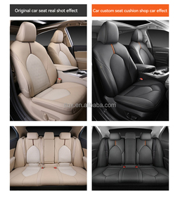 Coprisedili per Toyota Camry 2018-2024, Set Completo in Pelle di Lusso, Accessori <span class=keywords><strong>Auto</strong></span> Impermeabili, Protezione Sedili - Product Image 4