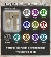 Interruptor Táctil Inteligente AC170-240V para Espejo de Baño con Clasificación IP22