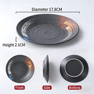 Plato Redondo Plano Estilo Japonés, Vajilla Multiusos para Bodas, Fiestas, Barbacoas, Restaurantes, Bufés - Product Image 6