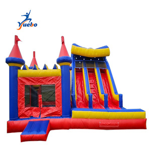 Castello Gonfiabile con Scivolo d'Acqua, Struttura Gonfiabile Rossa Combinata, Castello Rimbalzante Commerciale per Bambini - Product Image 1