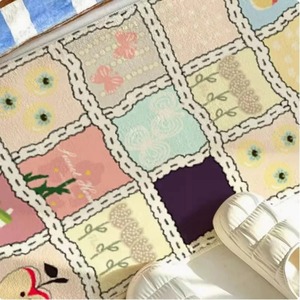 Tappeti Pelosi Carini per Ragazze - <span class=keywords><strong>Tappeto</strong></span> a Quadretti con Motivi Cartoon per Arredamento Soggiorno, <span class=keywords><strong>Tappeto</strong></span> Ultra Morbido in Peluche per <span class=keywords><strong>Camera</strong></span> da Letto Femminile - Product Image 3