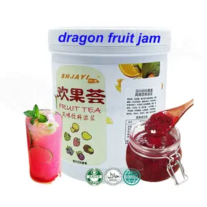 Wholesale Milk Tea Shop Ingredients Fruit Dragon Fruit Puree Jam For Smoothies