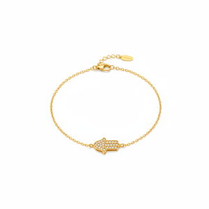 Dainty Hamsa การออกแบบอินเทรนด์สร้อยข้อมือหรูหราขายส่ง925สเตอร์ลิงเครื่องประดับเงินสำหรับผู้หญิง - Product Image 2