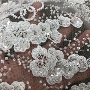 Perles de densité lourde tissu de dentelle suisse robes de <span class=keywords><strong>demoiselle</strong></span> <span class=keywords><strong>d</strong></span>'<span class=keywords><strong>honneur</strong></span> tissu de tulle WS3138 - Product Image 5