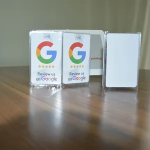 Custom Printing Google Reviews Pop Up NFC Card Google Review Card Nfc Ntag213 Ntag215 Ntag216 Google Card Review