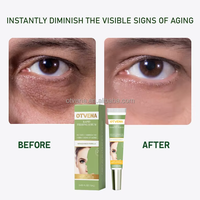 OTVENA Crème Contour des Yeux Instantanée Raffermissante et Revitalisante aux Peptides et Extraits Végétaux, Anti-Plis, Base de Maquillage, Tous Types de Peau, Vente en Gros