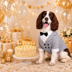 Qiqu Pet Supplies – Nouvelle tenue de créateur personnalisée pour bouledogues, costume de chien formel avec nœud papillon <span class=keywords><strong>noir</strong></span>, vêtements de mariage pour pugs - Product Image 3