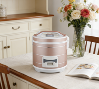 Autocuiseur Électrique Automatique Oulik 1L-2.8L avec Cuve Antiadhésive, Contrôle Numérique du Minuteur, Chauffage par Plaque Inférieure, Corps en Fer et Tasse de Mesure