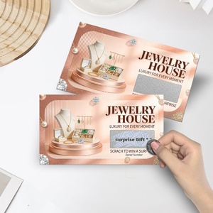 Tarjetas Rasca y Gana Promocionales de Cartón Impresas a 4 Colores, Personalizadas y de Alta Calidad para Joyerías y Tiendas de Regalos - Product Image 1