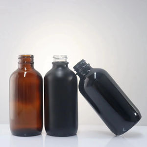 Salida de fábrica 120ml ámbar negro mate blanco <span class=keywords><strong>Boston</strong></span> botella de vidrio redonda 22-400 con tapa cuentagotas - Product Image 4