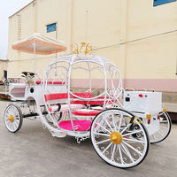 Chariot de princesse Cendrillon style citrouille, transport spécial pour mariages