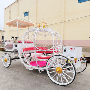 Chariot de princesse Cendrillon style citrouille, transport spécial pour mariages - Product Image 1