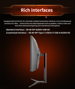 <span class=keywords><strong>Monitor</strong></span> curvo de <span class=keywords><strong>34</strong></span> pulgadas sin marco, 1K, 2K, 4K, 120Hz, 144Hz, 165Hz, 180Hz, <span class=keywords><strong>monitor</strong></span> de PC para juegos de ordenador - Product Image 5