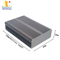 Boîtier d'instrument en alliage d'aluminium d'extrusion électrique d'usinage CNC personnalisé Boîte de jonction de batterie Boîte de commande d'amplificateur