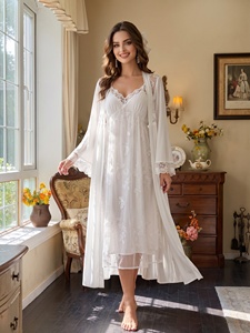 Camisola Islâmica de Cetim Macio, Moda do Oriente Médio, Vestido Casual para Dormir Feminino - Product Image 1