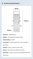 Prise d'alimentation et d'eau en acier inoxydable 304/316 pour quai de yacht, camping-car et usage extérieur, étanche IP66/IP67, 16A