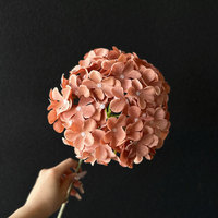 Buket Bunga Hydrangea Buatan Ukuran Taman untuk Dekorasi Ruang Tamu Rumah, Grosir Bunga Sutra Imitasi Buatan Cina untuk Acara dan Tempat