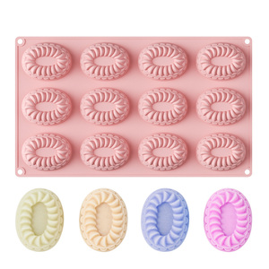 MUYULINS factory can customize 12-cavity molds, LFGB platinum non-stick, BPA-free <b>silicone</b> cake molds - Product Image 5