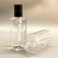 Pasokan Langsung Pabrik Botol Semprot Plastik Silinder Bulat Abu-abu 230ml Isi Ulang untuk Perawatan Kulit Kosmetik dengan Kotak Hadiah Kustom