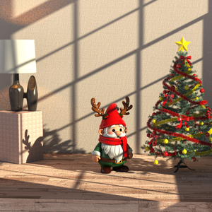 รูปปั้นคนแคระนอร์ดิกวู้ดแลนด์พร้อมเขากวางทำจากเรซิ่นทาสีด้วยมือสำหรับบ้านและลานบ้านที่ทนทานสำหรับตกแต่งกลางแจ้ง - Product Image 6