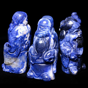 Estatua de buda de <span class=keywords><strong>sodalita</strong></span> de piedra azul oscuro tallada a mano pulida de alta calidad, decoración religiosa - Product Image 2