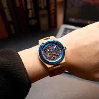 Montre automatique DODO DEER en bois d'olivier naturel, résistante à l'eau, mouvement Hangzhou, édition limitée de luxe avec votre propre marque
