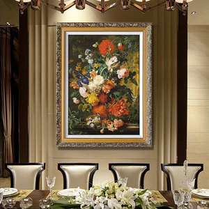 Decoración <span class=keywords><strong>de</strong></span> Pared, Cuadro <span class=keywords><strong>de</strong></span> Calidad <span class=keywords><strong>de</strong></span> Museo, Reproducción Clásica <span class=keywords><strong>de</strong></span> Obra Famosa, Pintura <span class=keywords><strong>al</strong></span> Óleo Realista Antigua, Florero - Product Image 2