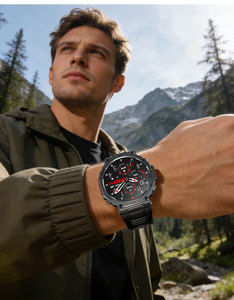 Montre connectée HT52 pour appels, étanche IP68, lampe de poche, réponse aux appels, surveillance de <span class=keywords><strong>la</strong></span> santé, sports, 1000 mAh, montre connectée d'extérieur - Product Image 6