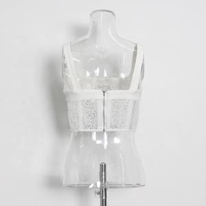 OUDINA Tops de nuevo estilo para damas Sexy cintura de verano Simple pecho envuelto <span class=keywords><strong>tirantes</strong></span> recortada <span class=keywords><strong>Top</strong></span> mujeres - Product Image 4